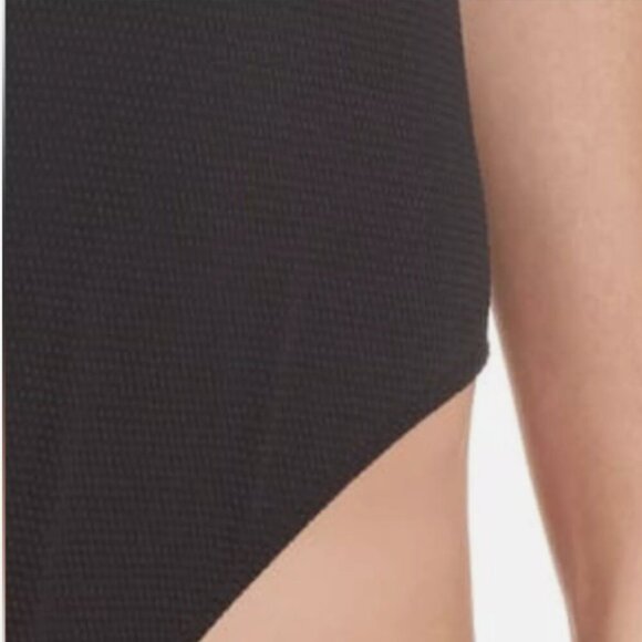 NWT Leith Textured One Piece Swimsuit Black Size XL - NO371599MI - Picture 4 of 9